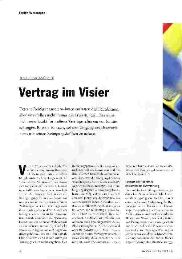 Vorschauseite 1: Vertrag im Visier