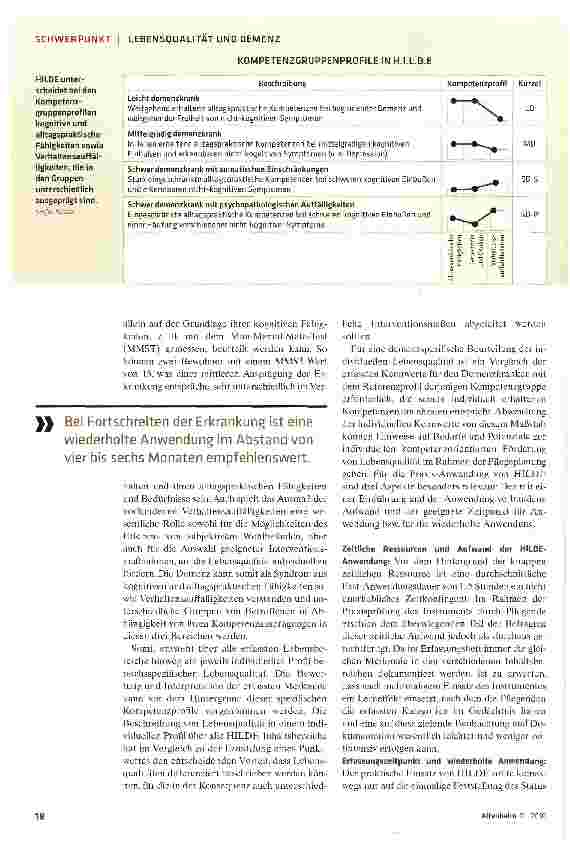 Vorschauseite 3: HILDE bewertet Lebensqualität bei Demenz individuel
