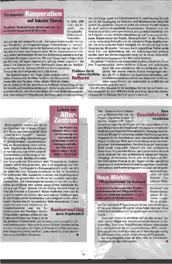 Vorschauseite 2: In der Praxis erfolgreich Bestehende Kooperationen im Gesundheitswesen