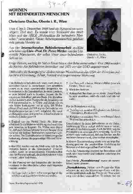 Vorschauseite 1: Wohnen mit behinderten Menschen