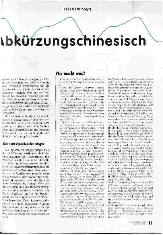 Vorschauseite 2: Nursing data und das Abkürzungschinesisch