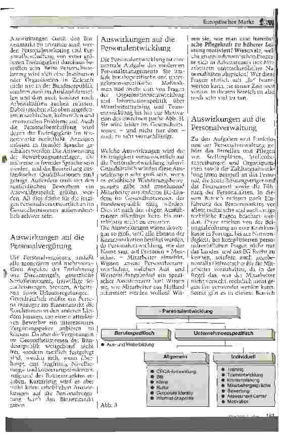 Vorschauseite 4: Europäischer Markt Personalmanagement des Gesundheitswesens
