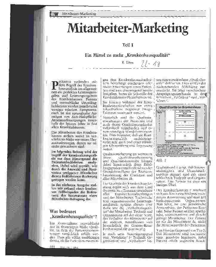 Vorschauseite 1: Mitarbeiter-Marketing; Teil I Ein Mittel zu mehr Krankenhausqualität
