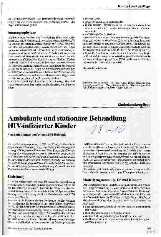 Vorschauseite 4: Aktuelle Tendenzen bei HIV und AIDS