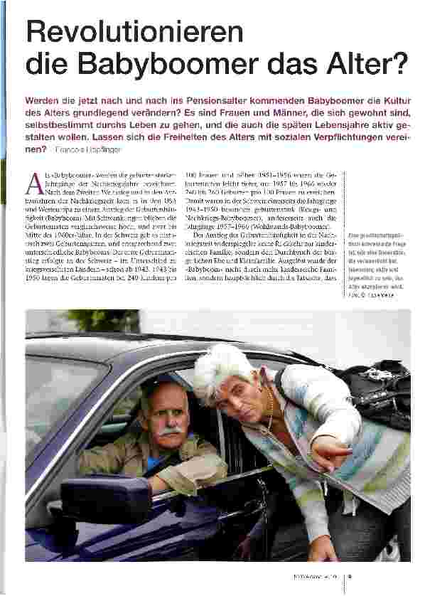 Vorschauseite 1: Revolutionieren die Babyboomer das Alter?