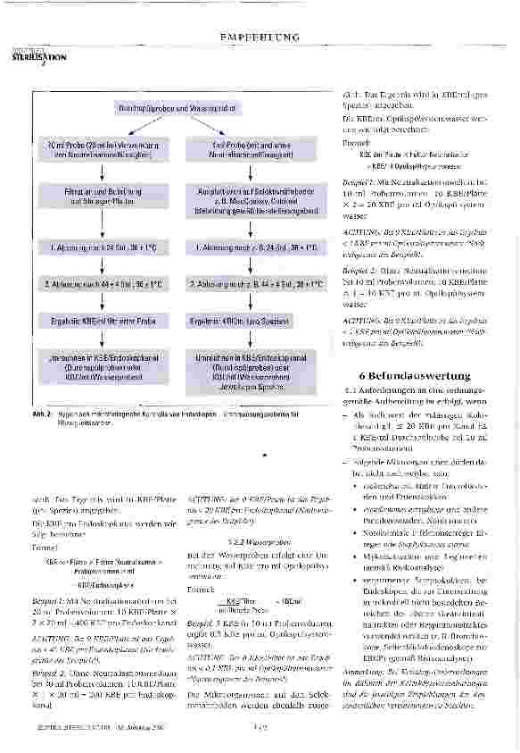 Vorschauseite 4: Hygienisch-mikrobiologische Überprüfung von flexiblen Endoskopen nach ihrer Aufbereitung