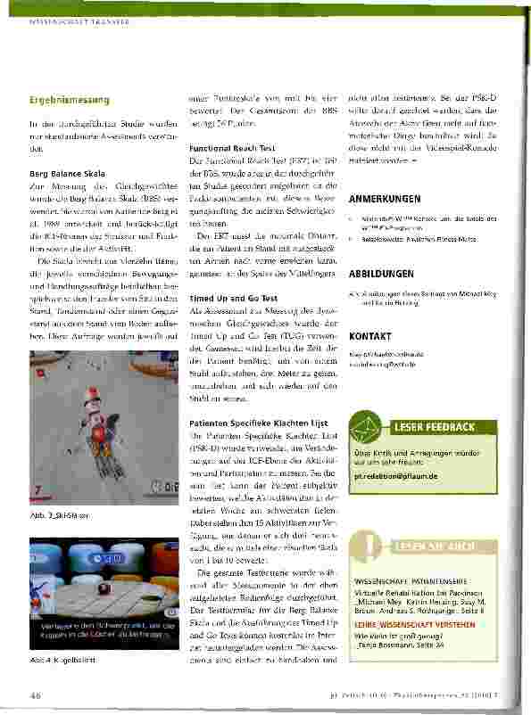 Vorschauseite 3: Videospiel-Konsole bei Parkinsonpatienten