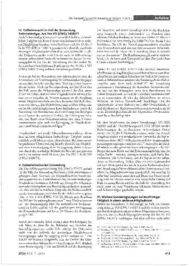 Vorschauseite 6: Die Entsendung von Drittstaatsangehörigen in der EU -Regelungen zur Bestimmung des anwendbaren Sozialversicherungsrechts
