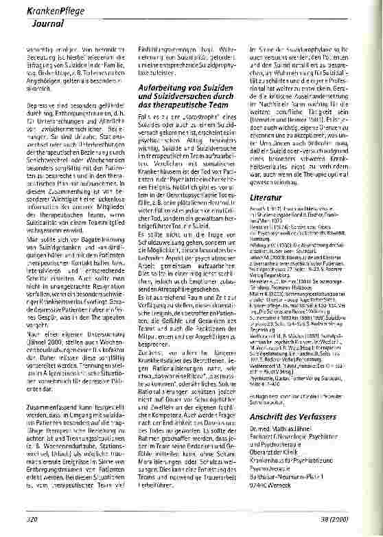 Vorschauseite 4: Umgang mit suizidalen Patienten im Krankenhaus