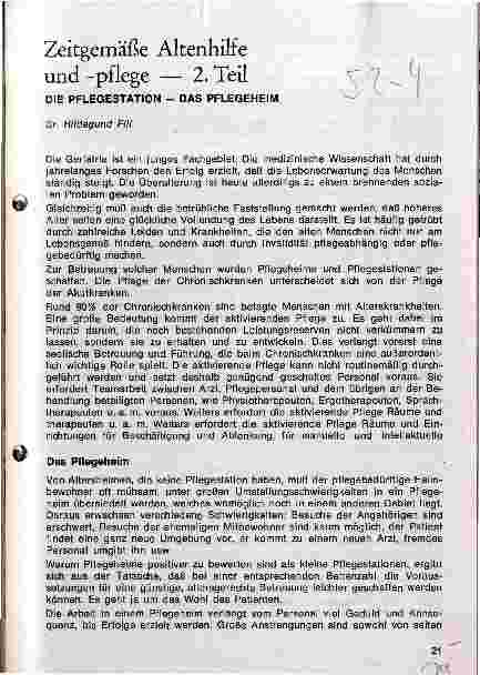 Vorschauseite 1: Zeitgemäße Altenhilfe und -pflege - 2. Teil