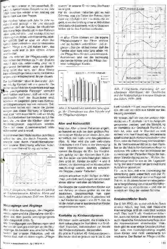 Vorschauseite 2: Mobile Kinderkrankenpflege Frankfurt/M. -Entwicklung in 10 Jahren