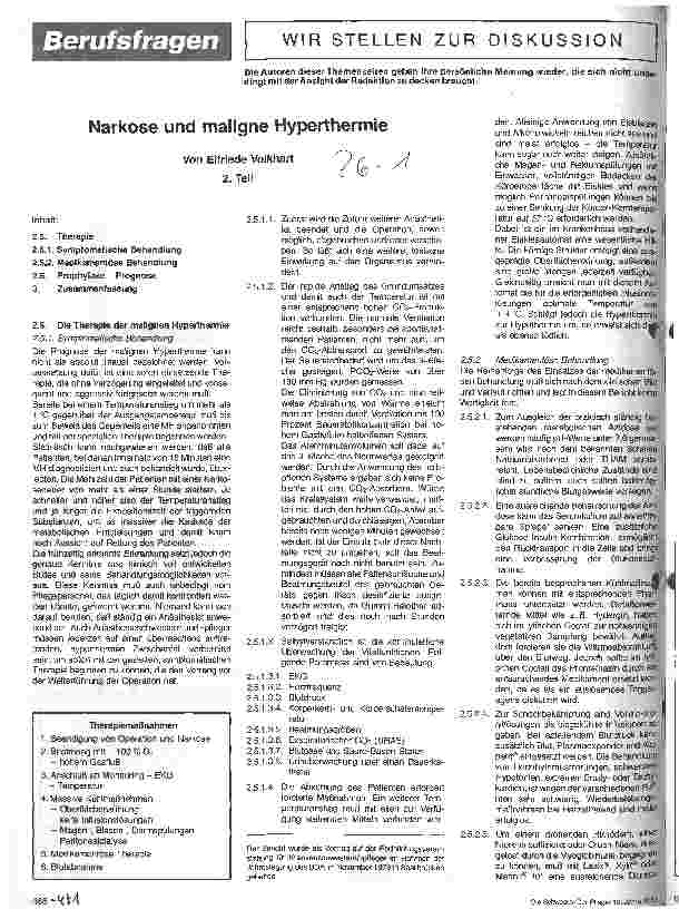 Vorschauseite 1: Narkose und maligne Hyperthermie