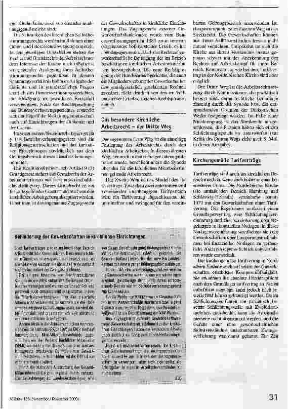 Vorschauseite 2: Halleluja reicht nicht Die Kirche als besonderer Arbeitgeber