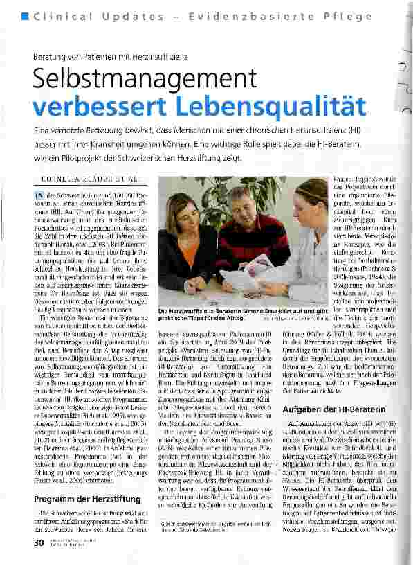 Vorschauseite 1: Selbstmanagement verbessert Lebensqualität