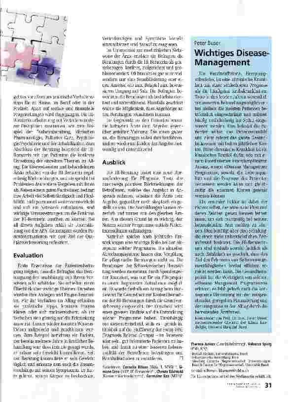 Vorschauseite 2: Selbstmanagement verbessert Lebensqualität