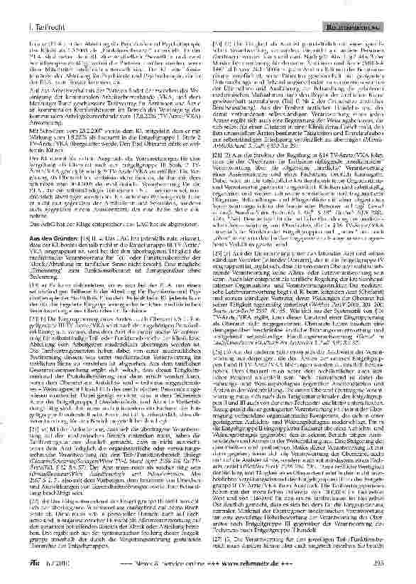 Vorschauseite 2: Eingruppierung als Oberarzt nach TV-Ärzte/VKA