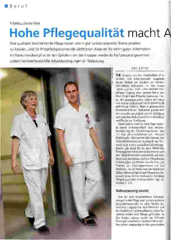 Vorschauseite 1: Hohe Pflegequalität macht Arbeitsplatz attraktiv
