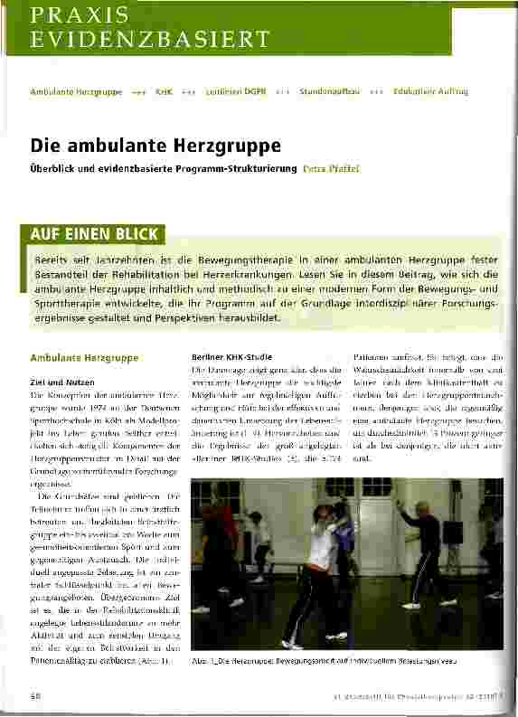 Vorschauseite 1: Die ambulante Herzgruppe