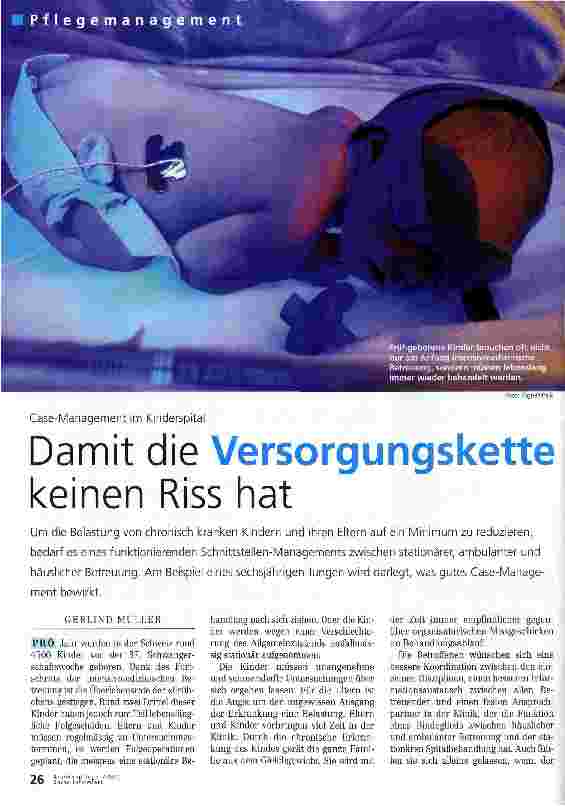 Vorschauseite 1: Damit die Versorgungskette keinen Riss hat
