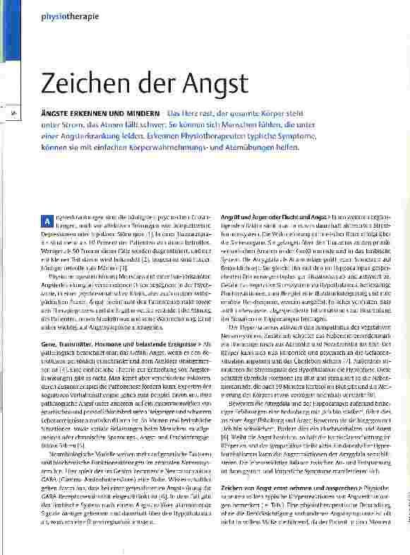 Vorschauseite 1: Zeichen der Angst