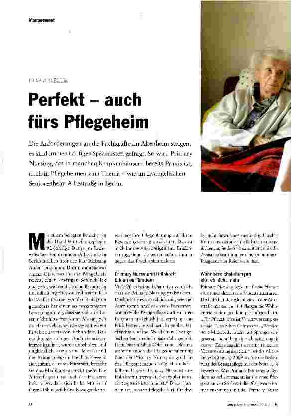 Vorschauseite 1: Perfekt - auch fürs Pflegeheim