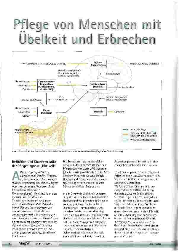 Vorschauseite 1: Pflege von Menschen mit Übelkeit und Erbrechen
