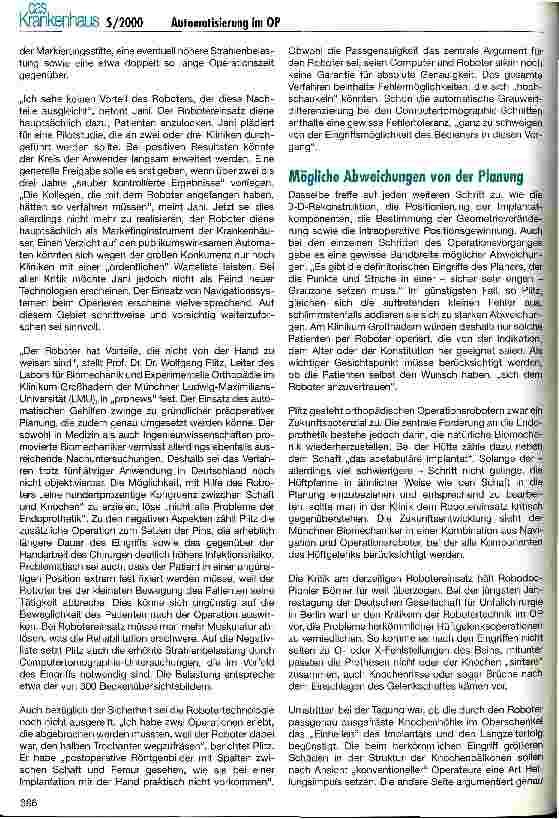 Vorschauseite 4: Operatinsroboter - Überblick und Perspektiven
