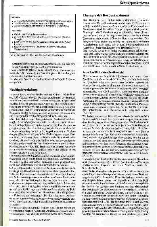 Vorschauseite 2: Die intrakavitäre Bestrahlung gynäkologischer Tumoren