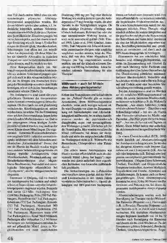 Vorschauseite 3: Weniger wäre mehr Mittel gegen die Traurigkeit als Gewinner bei den Psycho-Pillen