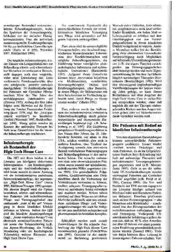 Vorschauseite 2: Häusliche Infusinonstherapie (HIT) Herausforderung für Pflege und Public Health in Wissenschaft und Praxis