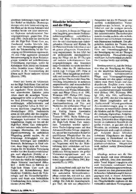 Vorschauseite 3: Häusliche Infusinonstherapie (HIT) Herausforderung für Pflege und Public Health in Wissenschaft und Praxis