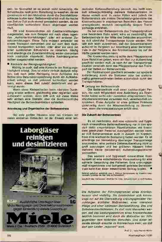 Vorschauseite 4: Die Bettenzentrale: hygienische und organisatorische Probleme