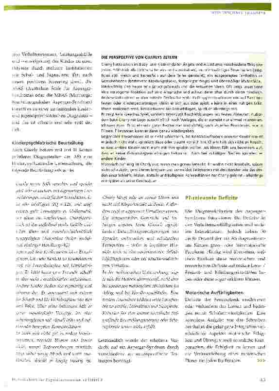 Vorschauseite 2: Fallbeispiel Asperger-Syndrom
