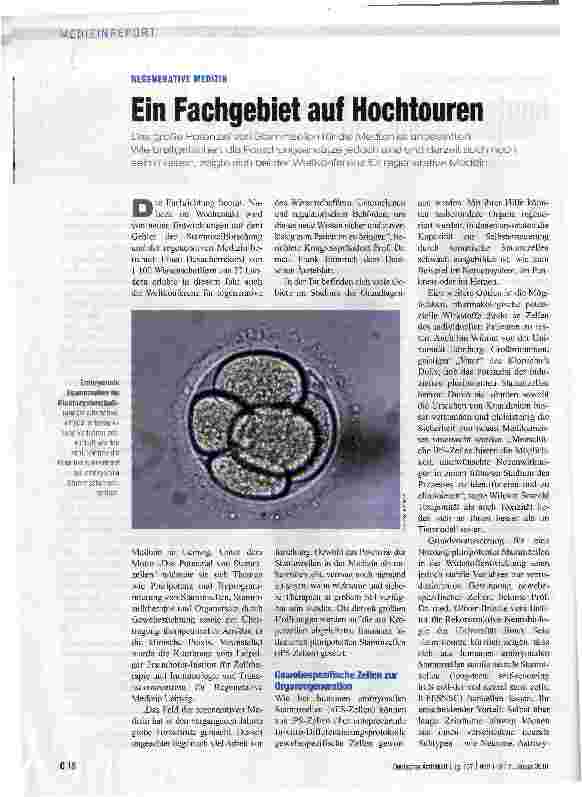 Vorschauseite 1: Ein Fachgebiet auf Hochtouren