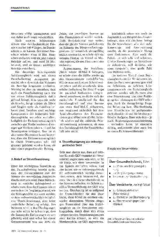 Vorschauseite 3: Modellvorstellungen für eine Finanzierungsreform der GKV: Pauschalierte Versichertenbeiträge