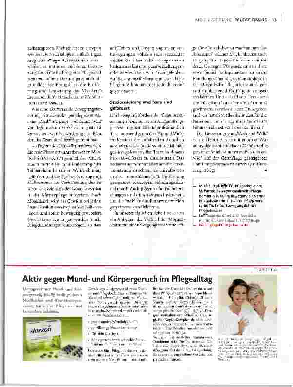 Vorschauseite 4: „Wash and Walk in der Pflege - Wozu?