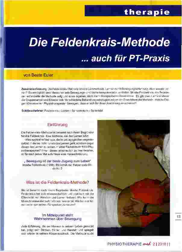 Vorschauseite 1: Die Feidenkrais-Methode