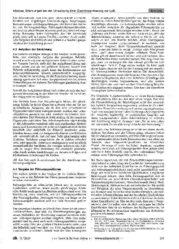 Vorschauseite 4: Erfahrungen bei der Umsetzung einer Dienstvereinbarung zur Leistungsorientierten Bezahlung (LoB) - nach zwei Jahren
