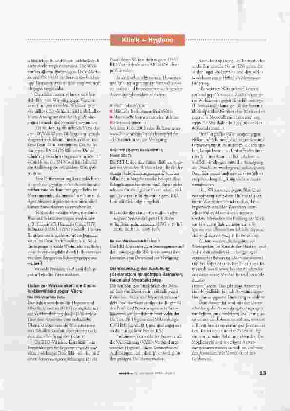 Vorschauseite 3: Desinfektionsmaßnahmen gezielt steuern