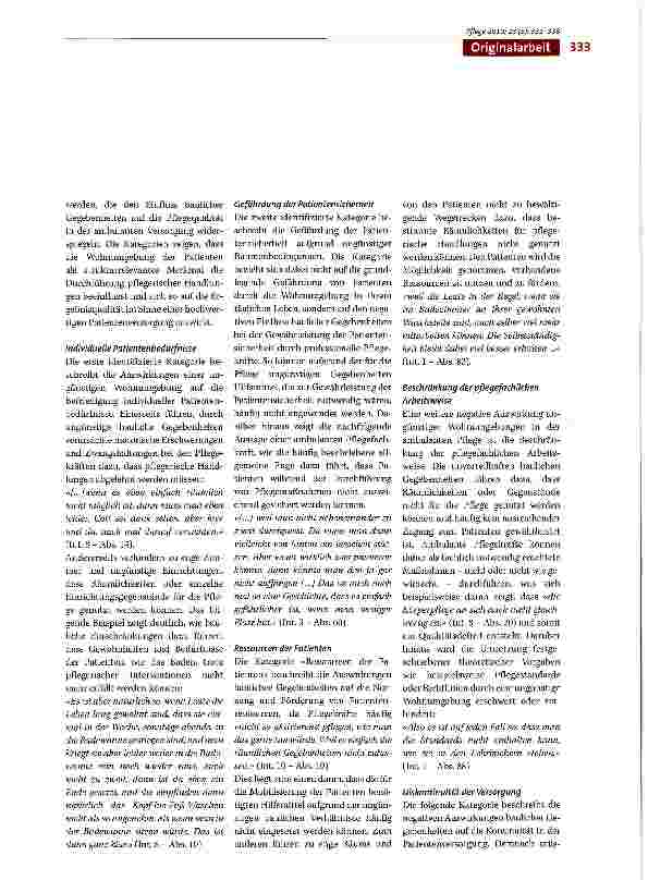 Vorschauseite 3: Einfluss baulicher Gegebenheiten in der ambulanten Pflege: Auswirkungen und Strategien zur Sicherstellung der Pflegequalität -Ergebnisse einer explorativen Studie