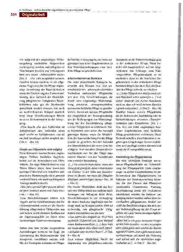 Vorschauseite 4: Einfluss baulicher Gegebenheiten in der ambulanten Pflege: Auswirkungen und Strategien zur Sicherstellung der Pflegequalität -Ergebnisse einer explorativen Studie