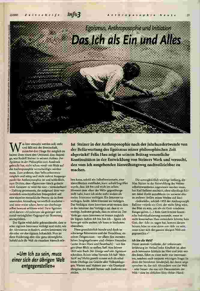 Vorschauseite 1: Das Ich als Ein und Alles Egoismus, Anthroposophie und Initiation