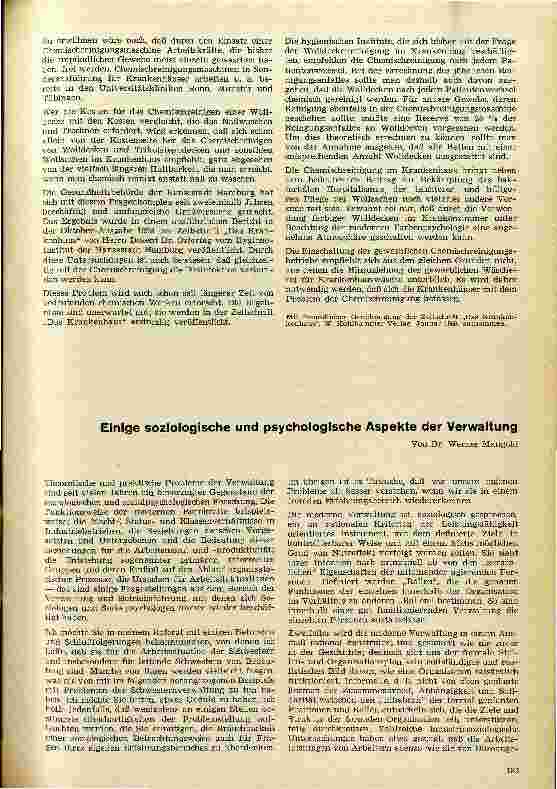 Vorschauseite 1: Einige soziologische und psychologische Aspekte der Verwaltung