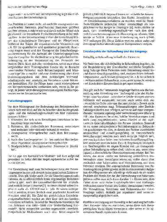 Vorschauseite 6: Recht in der psychiatrischen Pflege Teil 1