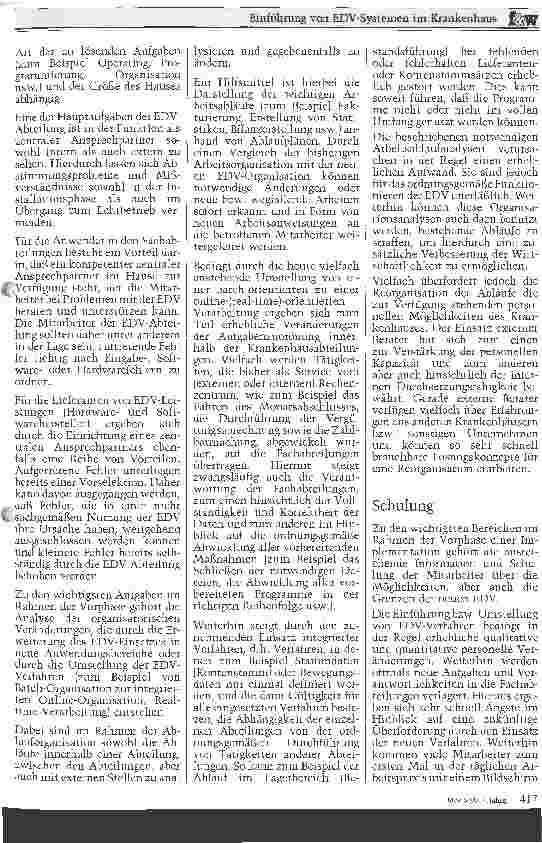 Vorschauseite 4: Einführung von EDV-Systemen im Krankenhaus