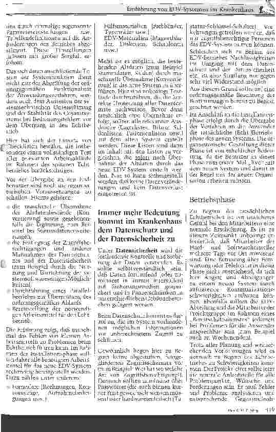 Vorschauseite 6: Einführung von EDV-Systemen im Krankenhaus