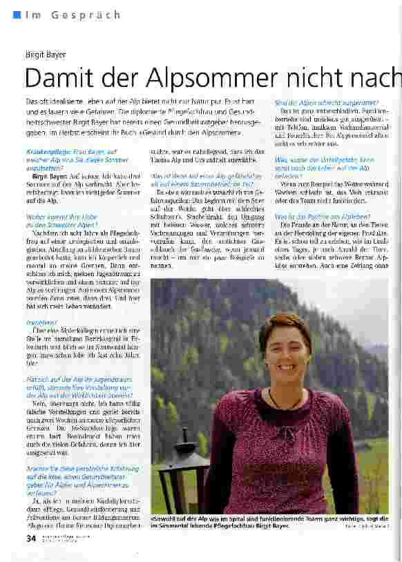 Vorschauseite 1: Damit der Alpsommer nicht nach zwei Wochen endet