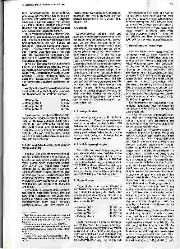 Vorschauseite 2: Ausbildungskosten in der Krankenpflege