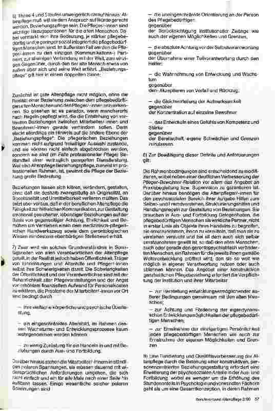 Vorschauseite 3: Ist eine menschenwürdige Altenpflege noch möglich? Eckwerte für eine personengerechte Altenpflege