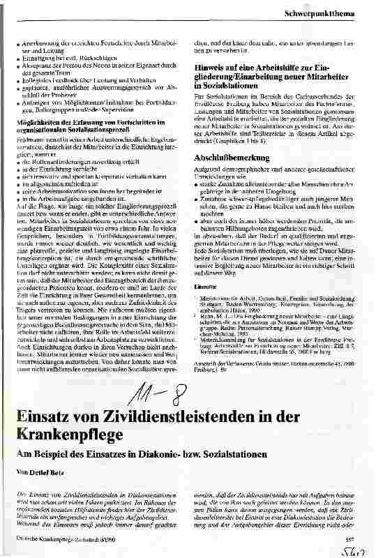Vorschauseite 6: Eingliederung neuer Mitarbeiter in Sozialstationen